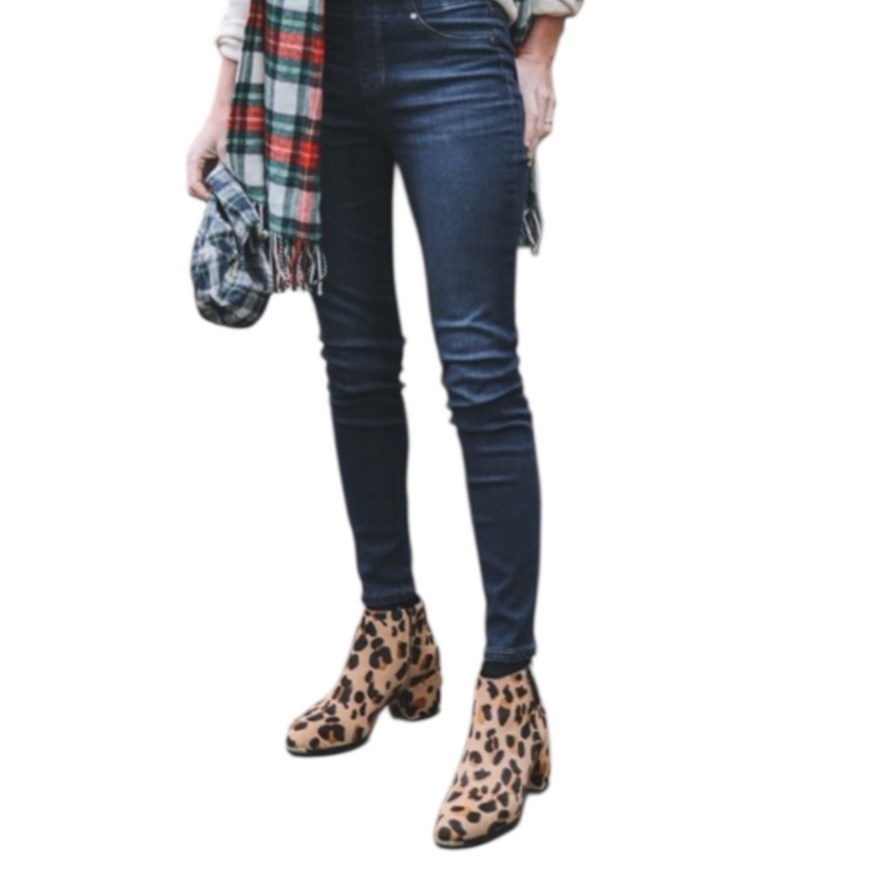 Cole Haan Leopard Print Ankle Boots - Tan and Black - Picture 16 of 16